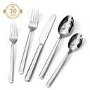 Hikaa Silver 30-Piece Stainless Steel Silverware Set