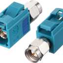 Superbat Fakra Z Female to SMA Male Adapter 2Pcs,Vehicle Antenna Adapter Connector for GPS Navigation Satellite Radios Car Stereo Android Head Unit 4G LTE Telematics Bluetooth Module