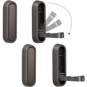 Dntorx Folding Coat Hooks, 2 Pcs Foldable Grey Wall Hooks Heavy Duty Foldable Hook Bathroom Towel Hooks Robe Hooks Wall Mounted for Hanging Coat Towels Clothes Hat Bags Keys