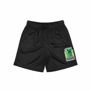 Minecraft Swim Trunks, Creeper Boys Swim Shorts, Gaming Kids Swimwear for Summer Size 7 Years Old, Black 