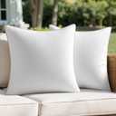 MIULEE Pack of 2 18x18 Outdoor Pillow Inserts, Waterproof Decorative Square Throw Pillow Inserts for Patio Sofa Garden Porch Couch