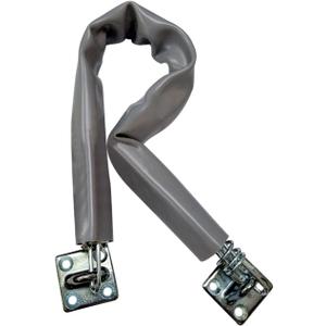 QCAA Extra Heavy Storm Door Chain Check, 20-1/2" Length, Zinc Die Cast Bracket, Satin Chrome, Steel Hook, Plastic Tube, 1 Pack, Made in Taiwan