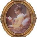 SIMON'S SHOP Vintage Gold Picture Frames 8x10, Oval Photo Frame for Wall and Tabletop, Rococo Antique Style Home Wedding Dcor