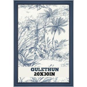 GULETHUN 20x30 Frame, Transitional Modern Design Picture Frames, 20 by 30 Rustic Poster Frame for Home Decor, Blue Vintage Photo Frame, Horizontal or Vertical Display
