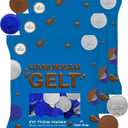 The Dreidel Company Blue & Silver Hanukkah Milk Chocolate Gelt, 25 Coins per Bag, 3 Bags, Total of 75 Coins, Hanukkah Design Menorah & Dreidel Design, Non GMO, Kosher Certified OU-D (EXP 11/02/27)