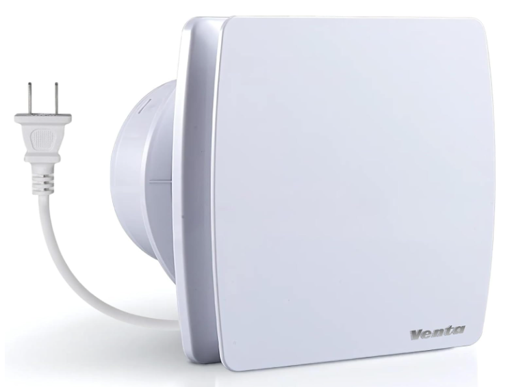 Venta 4 Inch Exhaust Fan – 1.5 Sones, Quiet Wall Mount Bathroom Exhaust Fan – Powerful 56 CFM Airflow, Anti-Backflow, Energy-Efficient - For Kitchen, Garage, Office - White