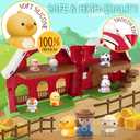 AuroTops Toys for 1 2 3 Years Old Boys and Girls, Big Barn Playset with Farm Animal, Preschool Montessori Toy, Farm Playset with Big Red Barn & Farmer, Christmas & Birthday Gift Toy for Kids