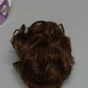 RUWISS Large Messy Bun Hair Piece with Claw Clip Human Hair Bun Wavy Curly Chignon Hair Bun Extensions Tousled Updo Hair Pieces for Women Claw Clip Ponytail, Lighter Dark Brown (45g)