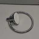 BOPai Drill Free Powerful Vacuum Suction Cup Towel Ring Shower Washcloth Hand Towel Round Holder (Chrome)