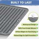 Songrey 18" x 16" Silicone Dish Drying Mat, Kitchen Counter Drying Pad for Sink Dishes or Under Rack, Multi-Use as Heat Resistant Trivet, Coffee Bar Mat