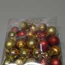 50pcs Christmas Balls 4cm / 1.6" Christmas Tree Hanging Ornaments Xmas Ball Decoration for Xmas Tree Wreath Garland, Red and Gold