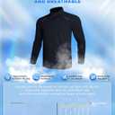 GEMYSE Men's Quarter Zip Pullover Long Sleeve Running Shirt 1/4 Zip Quick Dry Athletic Workout Shirts (XXL)