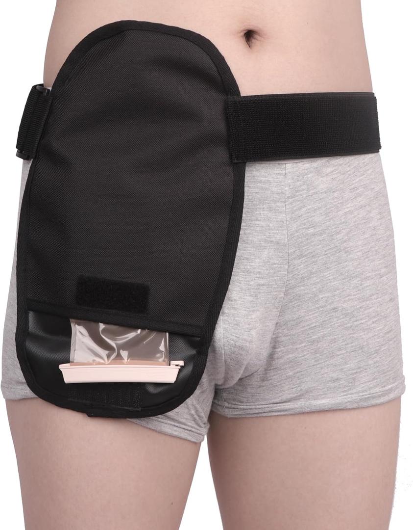 Waterproof Ostomy Bag Cover Belt Adjustable Universal Stoma Pouch Cover Leak-Proof Odour Masking Ostomy Supplies for Women Men