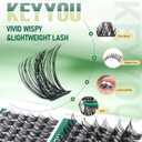 Lash Clusters,96 Pcs Cluster Lashes D Curl 10-18MIX DIY Lash Extensions Eyelash Clusters,KEYYOU Volume Wispy Individual Lashes Soft&Comfortable Easy DIY at Home(Y01,D-10-18MIX)