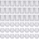 Maxdot Votive Candle Holders Set of 48- Round Glass Candle Holder Bulk for Wedding Home Decoration, Tea Lights Holders for Wedding Shower, Party Gift(Clear)
