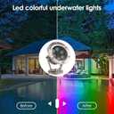 LED Pond Light Submersible Waterfall Fountain Underwater Light 18W 12V AC with RGB Color Changing by Remote for Outdoor Home Garden Patio Pond