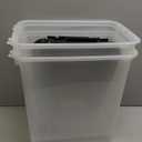 IRIS USA Dog Food Storage Container, 2 Pack, Up to 30 lbs Each, Airtight Seal for Freshness, Wheels for Rolling, Easy One Hand Opening, Made in USA, BPA Free, Clear/Black