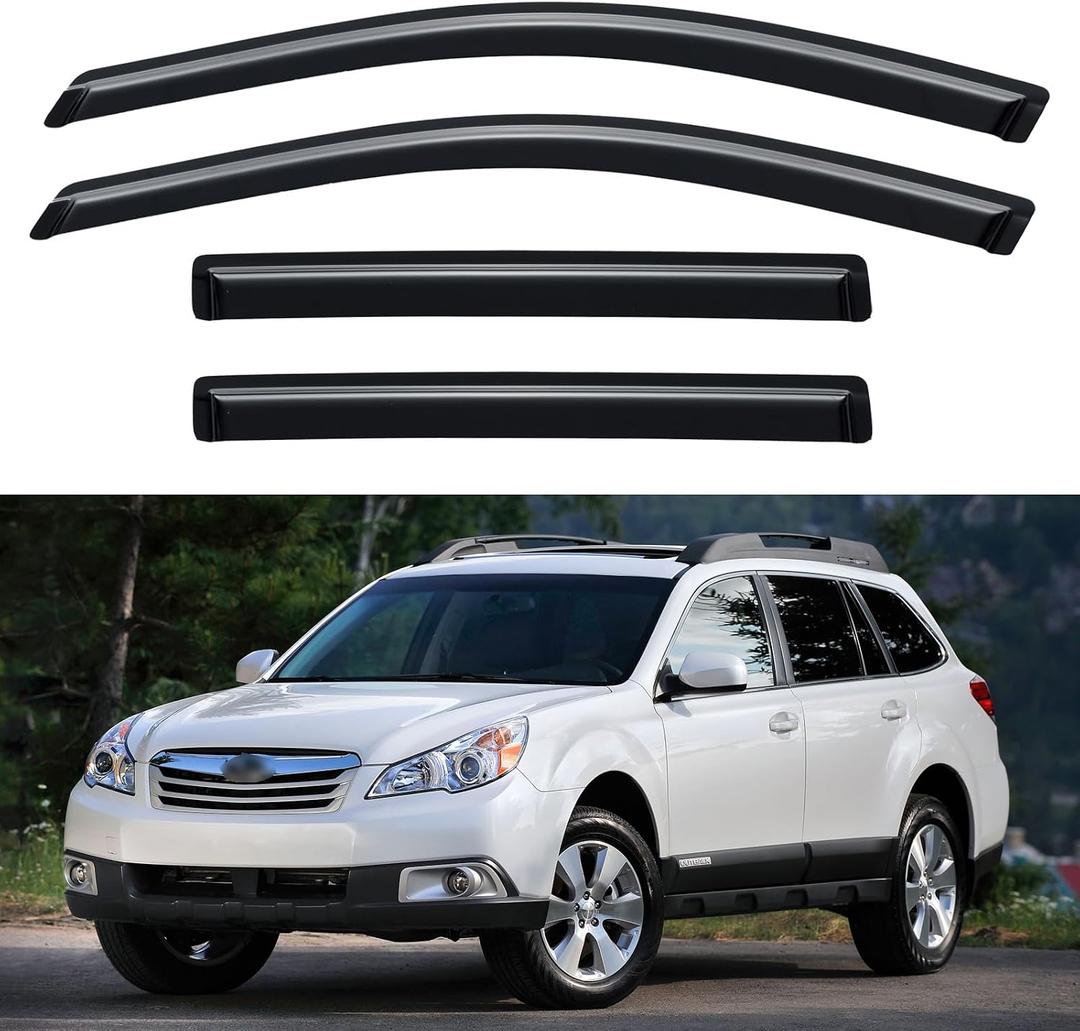 Window Visors Rain Guards for 2010 2011 2012 2013 2014 Subaru Outback, Out-Channel Window Vent Wind Deflectors Visors Shades for 10 11 12 13 14 Subaru Outback