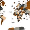 WoodLeo Wooden World Map 3D Art Large Wall Decor - Size (M, L, XL) Any Occasion Gift Idea - Wall Art For Home, Kitchen or Office