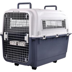 Plastic Kennels, Plastic Dog Crate, Airline Approved Pet Carrier for Dogs and Cats Longer Traveling, Multiple Sizes (X-Large (35.8"L x 23.8"W x 28.5"H))