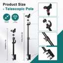Feeding Tube Stand, Hands-Free Feeding Tube Holder Enteral Feeding Telescopic Pole, Feeding Pump Rack for Gravity Syringes Feeding Pump Feeding or Infusions