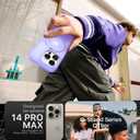 QTlier case for iPhone 14promax, 360 Rotatable Ring Stand, Raised Camera Frame, Shockproof with MagSafe Lilac