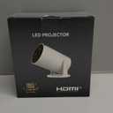 Mini Portable Projector 4K WiFi 6 BT 5.2 Upgraded Portable Projector Full HD Supported for Phone /PC /TV /HDMI /PS5 /Laptop Auto Keystone Home Theater 180 Rotation [Built-in App] White