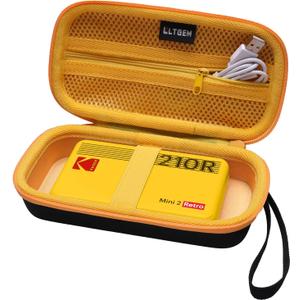 LTGEM Case for KODAK Mini 2 Retro Portable Photo Printer | Hard EVA Shell, Water-Resistant, Shock Protection, Scratch-Resistant Interior, Portable Travel Storage Case Only, 7.8"L x 4.3"W x 2.3"H