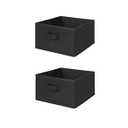 MAX Houser Hanging Shelf Closet Storage Organizer Removable Drawers ，Hanging Storage Organizer Hanging Sweater 2 Sock Underwear Drawers for Closet, Bedroom, Black