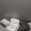 idee-home Outdoor Bistro Chair Cushions, 15x15x 3 Thick Outdoor Round Seat Cushions Set of 4 with Ties, Waterproof Round Patio Furniture for Garden (Medium Grey)