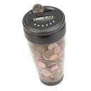 Large Piggy Bank for Boys Adults, Vcertcpl Digital Coin Counting Bank with LCD Counter, 1.8L Capacity Coin Bank Money Jar for Adults, Designed for All US Coins (Silver)