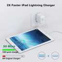 iPad Charger, 2Pack [Apple MFi Certified] 10FT Long USB A to Lightning Cord Cable with USB Wall Charger Travel Plug Foldable Portable Adapter Compatible with iPad, iPadAir, iPadMini, iPadPro, iPhone