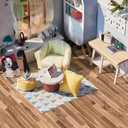 Flutesan 24 Pcs Miniature Dollhouse Wallpaper and Flooring Peel and Stick Mini DIY Self Adhesive Dollhouse Accessories 8.27 x 11.69 Inch (Classic Style)