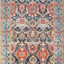 Keen Home Design 5x7 Rug - Machine Washable Area Rug with Non-Slip Backing, Ideal for Living Room, Dining Room, Bedroom - Vintage, Easy Clean, Durable, Low Pile Rug - (5' x 7')