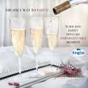 Lillian Tablesettings Premium Champagne Flutes 6 oz. Clear Hard Plastic 1-Piece Disposable Glasses - 16 Count