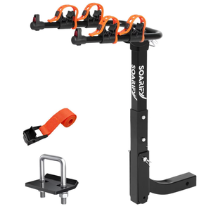 Bike Rack for Car, SUV, RV, Mount Hitch Bike Rack, Up to 143 lbs Load Bicycle Rack Carrier Rubber Straps, Tilt Release with 2" Hitch for Cars (2 Bikes)