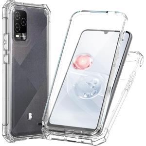 TJS Compatible for BLU View 5 Pro B170D Case, with [Built-in Screen Protector], Full-Body Drop Protector Shockproof Rugged Bumper Cover Hybrid Phone Case (Clear)