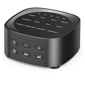 Sleepbox Sound Machines with 25 Soothing Sounds 36 Volume Levels 5 Timers Visible Sound Catalog Portable Memory Function Sleep White Noise Machine for Home Office and Travel（Black）