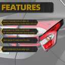 Dasbecan Right Passenger Side Tail Light Assembly with Bulb Compatible with Ford Escape Kuga 2017 2018 2019 Brake Rear Lamp, Right Passenger Side