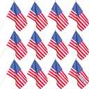 Newwiee 12 Pcs Classroom American Flag for Schools 2 x 3ft USA Classroom Fade Resistant Large American Flag with Pole for Back to School Indoor Wall Office House First Day of School Supplies