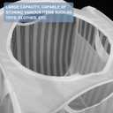 Cabilock Foldable Laundry Hamper 16.53X14.56X14.56In Breathable Mesh Clothes Basket with Handles for Home Laundry Organization and Storage (42X37X37CM, White)