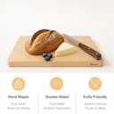 Vandroop Hard Maple Cutting Board for Kitchen 18X12 1.1 Thick, Reversible Wood Cutting Boards with Invisible Inner Handle, Eased Corners, Wooden Chopping Board