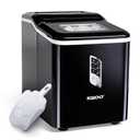 Igloo Handled Portable Ice Maker with Scoop - Ice Maker with LED Control Panel & 1 Quart Water Tank - Ice Cube Maker Produces 26 Lbs. of Ice in 24 Hours with 9 Large or Small Cubes In 7 Minutes- Black