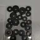 20 Pack Thick Rubber Washers - Round & Flat Spacers, 4 Sizes, Black Rubber Bushings