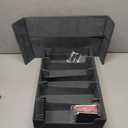 Kabinka Trading Card Storage Box with Commander Display, 5-Row Deck Case with Removable Lid; 3900+ Card Deck Box for MTG TCG Sports Cards, 5 Top Loaders, 5 Stoppers, 48 Dividers,1 Dice Tray (Black)