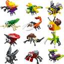 Insect Building Blocks – 3 Pack Mini Bug Bricks for Kids | STEM Educational Toys, Birthday Party Favors, Classroom Rewards & Gift Bag Toys for Ages 6+