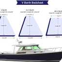 100% Egyptian Cotton Universal V Berth 3 Piece The Best Boat V Berth Bedding Fits mattresses up to 8 Depth Sheet Set - 800 Thread Count Boat Sheet Set - White