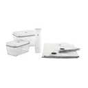 ZWILLING Fresh & Save 7-pc Vacuum Sealer Machine Starter Set, Sous Vide Bags, Meal prep, Airtight Food Storage Containers, Glass