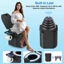Portable Toilet for Adults, Foldable Camping Toilet Travel Floding Potty with Lid & Paper Holder, Upgrade Water Barrier,Compact Lightweight Design for Car/RV/Hiking/Beach/Camping,450lbs Capacity