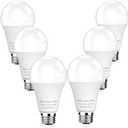 6-Pack Dusk to Dawn Light Bulbs Outdoor, A19 LED Photocell Sensor Bulbs Auto On/Off, 1100LM 3000K Soft White, E26 Base for Porch, Garage, Security LightingNon-dimmable